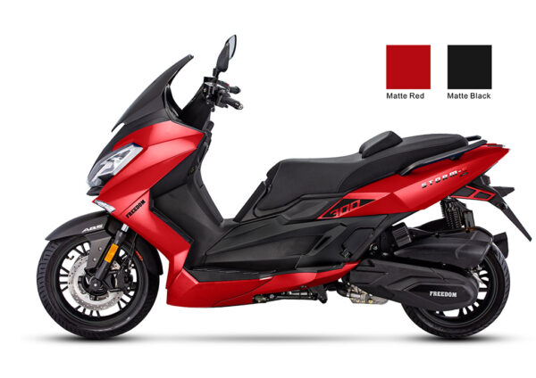Storm-S 300cc Maxi Scooter color red
